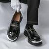 New Men Business Loafers Black and White Casual Thick-soled Anti-slip Brand Shoes Social Shoes Sizes 38-46 Men Shoes