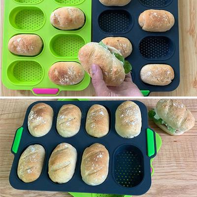 Mini tavă de copt pentru baghete DIY Instrument rotund de coacere pentru panificație Tavă pentru baghete