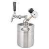 2L Stainless Steel Homebrew Mini Keg Kit Beer Tap+Spear+Keg+Pressure Gauge