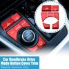 7pcs Car Handbrake Drive Mode Button Cover for Toyota RAV4 19-22 Red