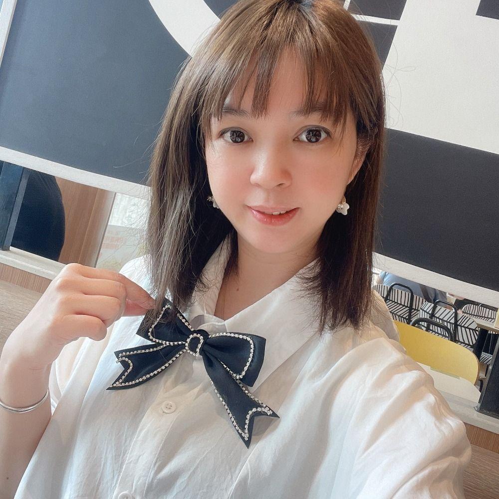 Rhinestone Bow Patch Ribbon Cloth Applique Clothes Accessory Cloth Patch  Women