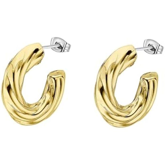 Boucles D'oreilles - LOTUS STYLE - Aço - Élégantes - Design Moderne - Confortables