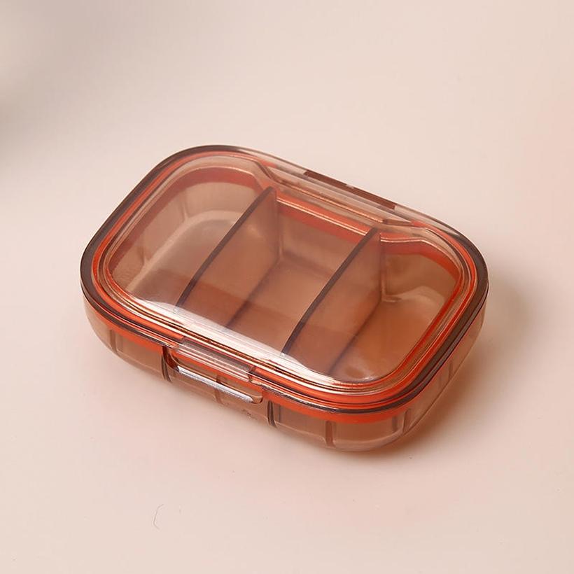 3-Compartment Small Pill Box Container Portable Travel Pill Organizer for Pocket Purse Medicine Vitamin Holder Dispenser