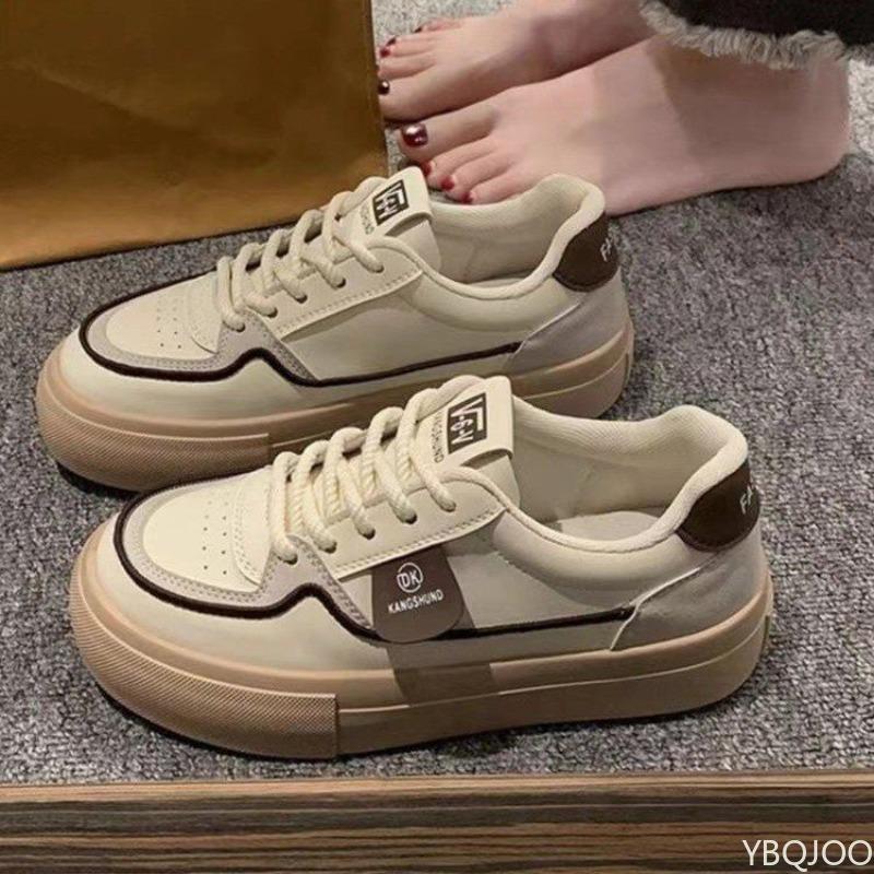 New Spring Summer Women's Breathable Thick Soled Fashionable Sneakers Round Toe Simple Comfortable Versatile Sports Shoes