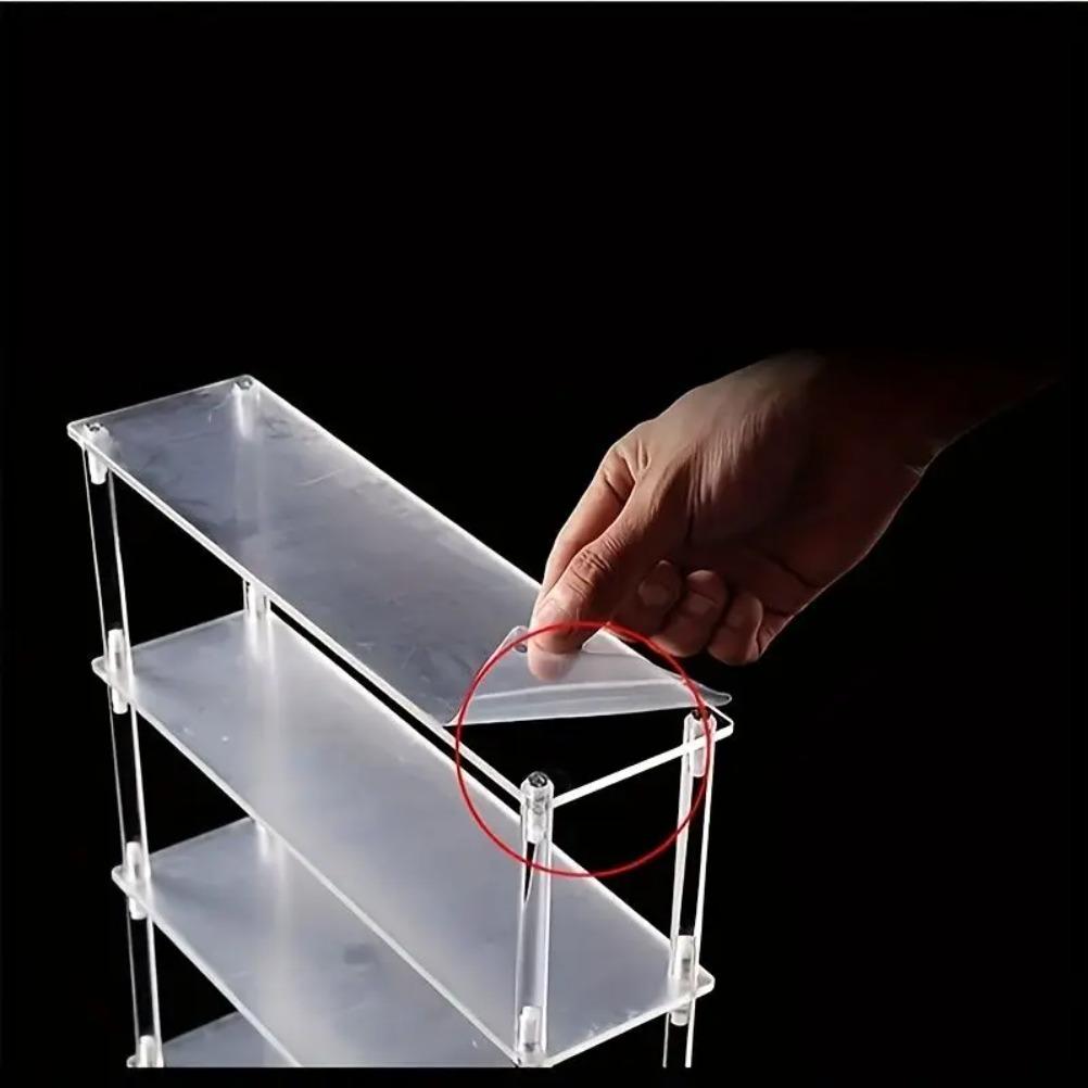 Acrylic Multi Functional Display Stand Desktop Perfume Organizer Transparent Layered Shelf Collectibles Model Stand Holders
