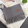 Korean Style Women's Winter Red Tassel Scarf - Imitation Cashmere Warm Gift