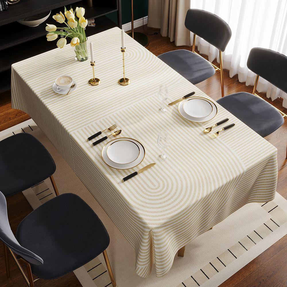 High-end Light Luxury Tablecloth Waterproof, Oil-proof, Anti-scalding and Wash-free PVC Simple Tablecloth Coffee Table Mat