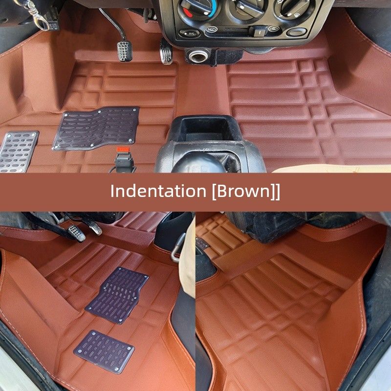 

Lingshi Golden Warehouse Passenger Edition Special Car Foot Mat Large Coverage Waterproof, Non-Slip, Wear-Resistant Scratch-Resistant Foot Mat Embossed Brown [with Wear-Resistant Pedals]