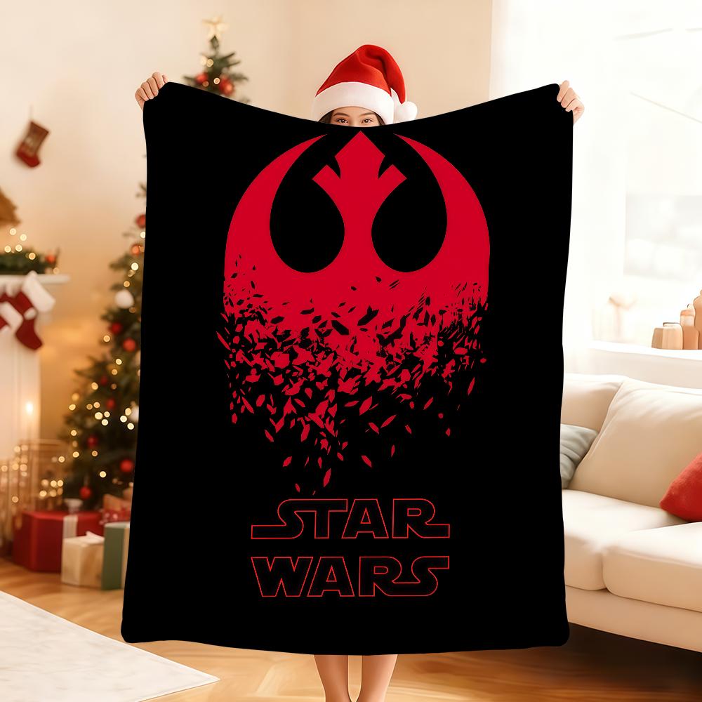 Classic Logo S-Star W-Wars Blanket Soft Throw Blanket for Home Bedroom Bed Sofa Picnic Travel Office Rest Cover Blanket Gift