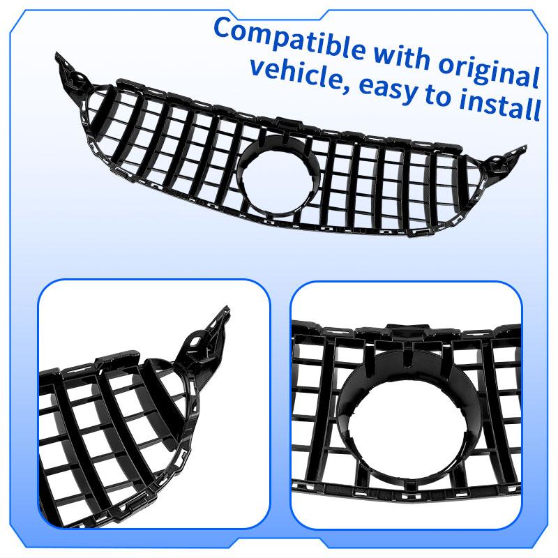 High quality Front Grille Bumper Grill Grid For Mercedes Benz C Class W205 C205 S205 A205 2015-2018 C260 C250 Accessories AMG GT