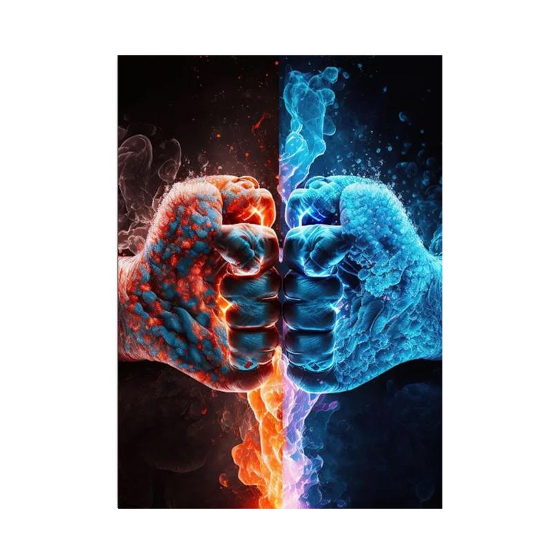 Retro Boxhandschuhe Leinwand Malerei Kunst Ästhetik Poster Drucke Boxing Gym Club Hintergrund Wand Dekor Jungen Zimmer Bild Cuadros