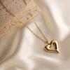 European and American French Gold Stainless Steel Three-dimensional Love Bow Cherry Pendant Necklace Collarbone Chain Women
