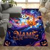 Halloween Night Adventure Customizable Name Floor Mat Design for Outdoor Hallway Kitchen Game Room Anti-slip Rug Office Home Decor Gift for Festivals