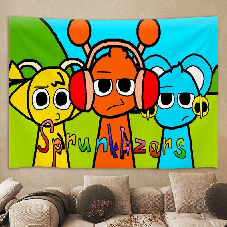 Sprunkizers Rainbow Friends tapestry 75x100