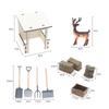 Miniature Stable with Deer Rustic Diorama Barn Long-Lasting for Collectors