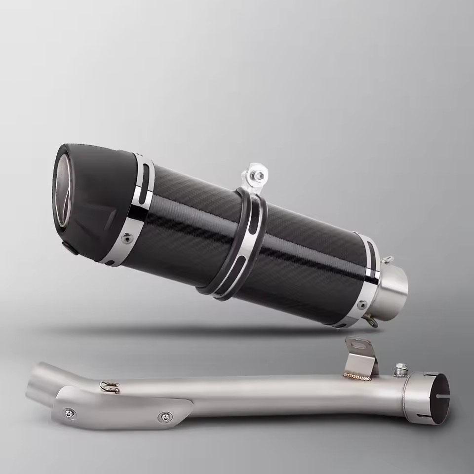 For Suzuki GSXR GSX-R 1000 07-11 GSXR1000 GSX-R1000 K7-K11 Motorcycle Exhaust Mid Link Pipe Escape Slip-On With Silvery Muffler