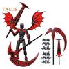 Devil Robot Action Figure with Wing Weapon Accessory Movable Joints 3D Printed Robot Model Toy Stress Relief Articulated Dummy Figurine Decoration