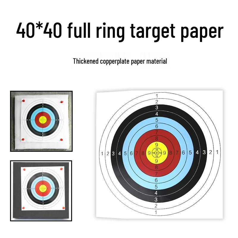 40-Ring Outdoor Archery Target Paper for Practice and Competitions - Colorful Bow and Arrow Accessory