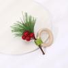 Reindeer & Santa Snowflake Christmas Napkin Rings - Festive Wreath Holders for Hotel Decoration, Bestseller