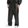 Originals Solid Color Fashion Comfortable Versatile Leather Pants Men Pants Black JC8218