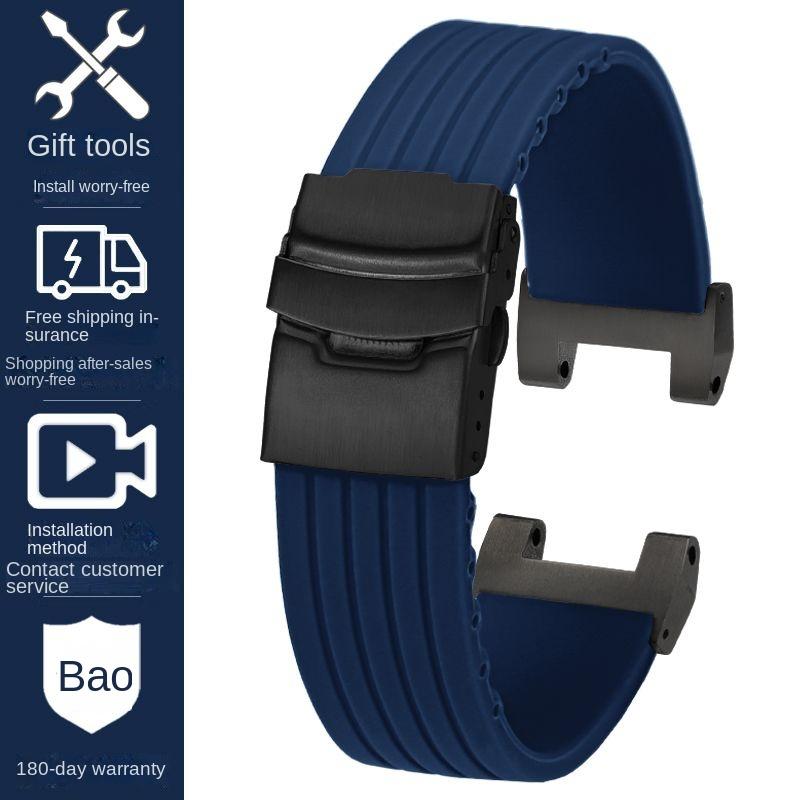 For Casio Undead Bird G-Shock Series Strap MTG-B2000 MTGB2000 Modified Silicone Bracelet Waterproof Watch Band Black Blue 3