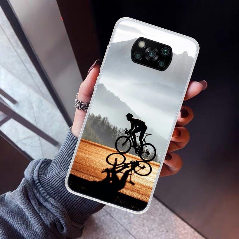 

BIKE Cycling Art Phone Case For Xiaomi Poco X5 X6 X7 Pro F7 Ultra M7 Redmi 15C 15 13C 13 12C 12 10 10C 10A 9 9C 9T 9A Cover Poco Xiaomi Poco M7 4G