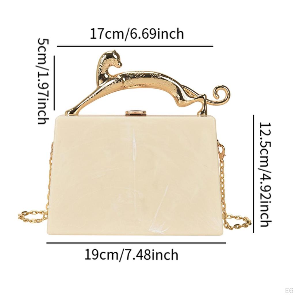 Women Acrylic Purse Crossbody Bag Box Clutch for Engagement Birthday Wedding