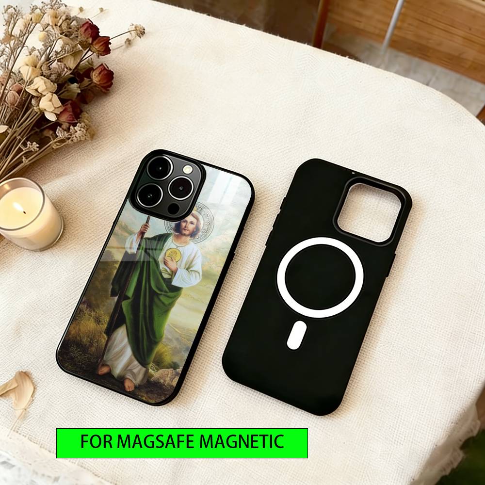 San Judas Tadeo ART  Phone Case For iPhone17,16,15,14,13,12,11 Plus,Pro Magnetic For Magsafe Wireless Charging