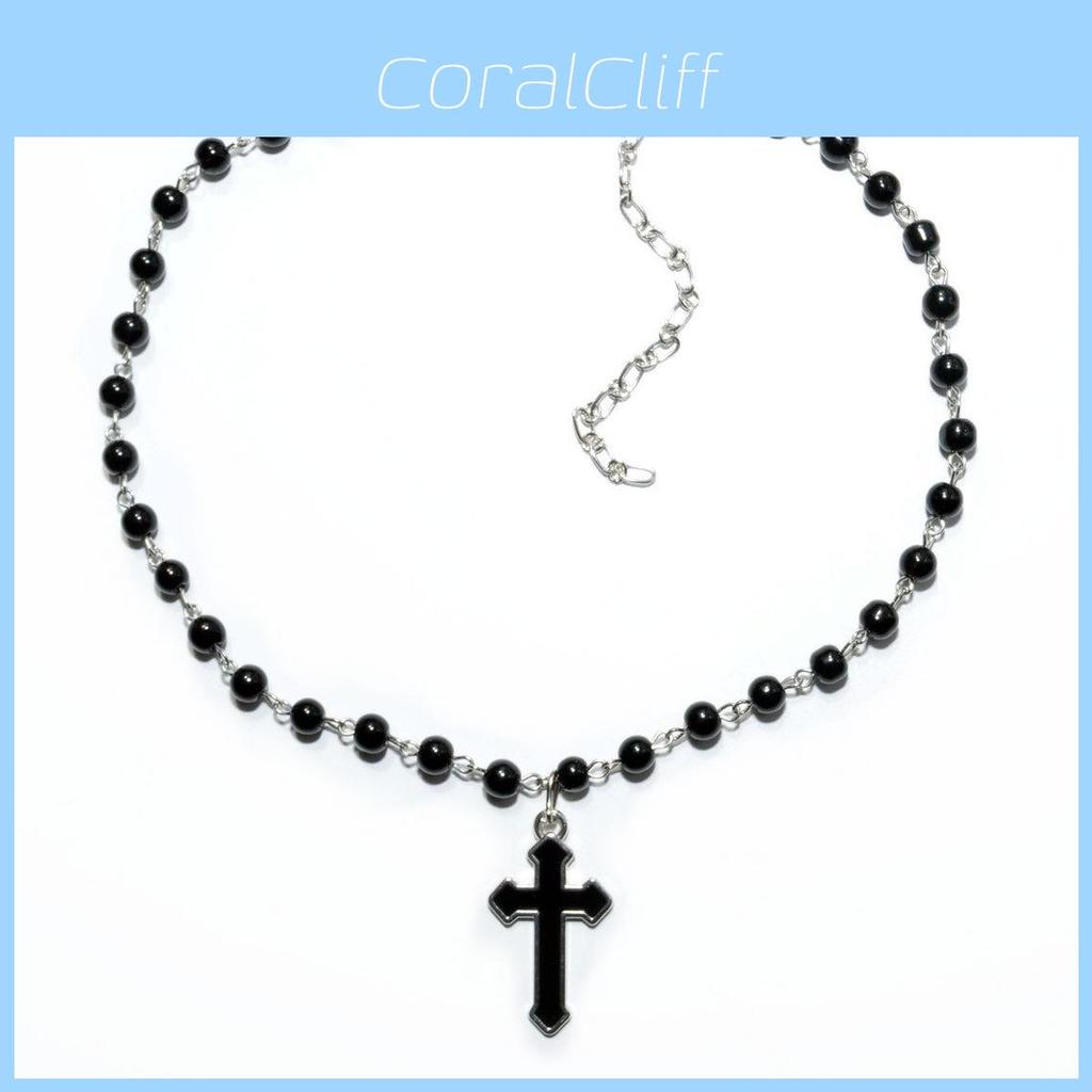 Cross Pendant Necklace With Pearl Chain And Geometric Alloy Design For Fashion Jewelry Enthusiasts