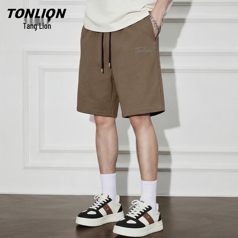 TonLion Men's Pure Cotton Casual Summer Shorts