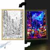 Light Painting Photo Frame Beautiful City Hong Kong Led Night Light Wall Home Decorate Lamp Bedside Table Moon Lamp Freind Gifts