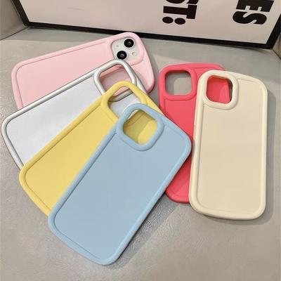 Macaron Colore Solido Liquido Silicone Adatto per Custodia per Telefono Cellulare IPhone 15 per Donne Apple 14Pro Anticaduta 13 Guscio Morbido XR