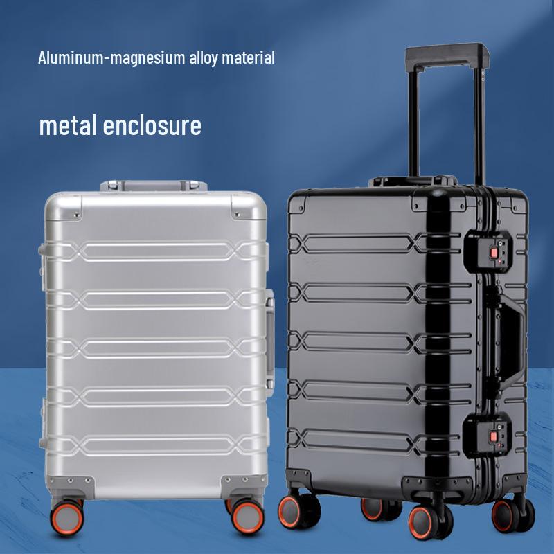 Red Aluminum-Magnesium Alloy Carry-On Suitcase - Wedding Dowry, Bridesmaid Gift, Travel Luggage