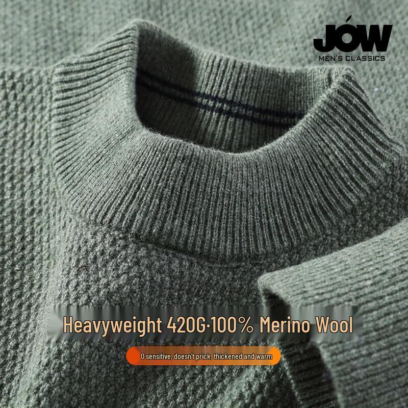 

Чоловічий м який светр JOW з 100% вовни з коміром-стійкою, стійкий до скочування 3XL /56