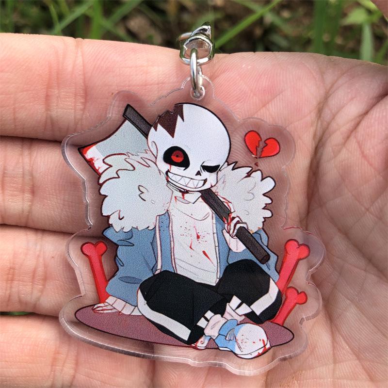 Undertale Frisk & Sans Anime Acrylic Keychain Pendant