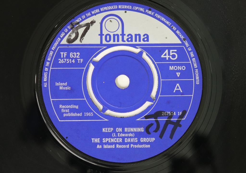 7inch Record SPENCER DAVIS GROUP - Keep On Running TF632 FONTANA 1965 UK Rock Used