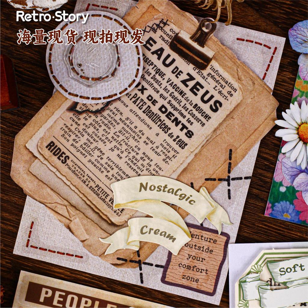 Paquete de Pegatinas DIY de Literatura Vintage: 15 Hojas para Journaling Retro y Manualidades