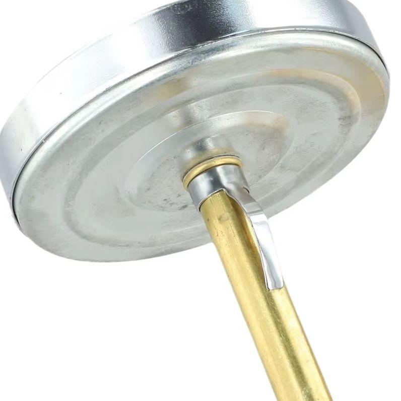 Bimetallic Thermometer 63mm Stainless Steel Case With Sleeve 1/2 Inch For Heating Boiler Temperature Gauge Meter