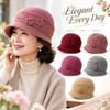 Thickened Winter Bucket Hat Windproof Knitted Beanie Gift Ready Fisherman Hat  Walking