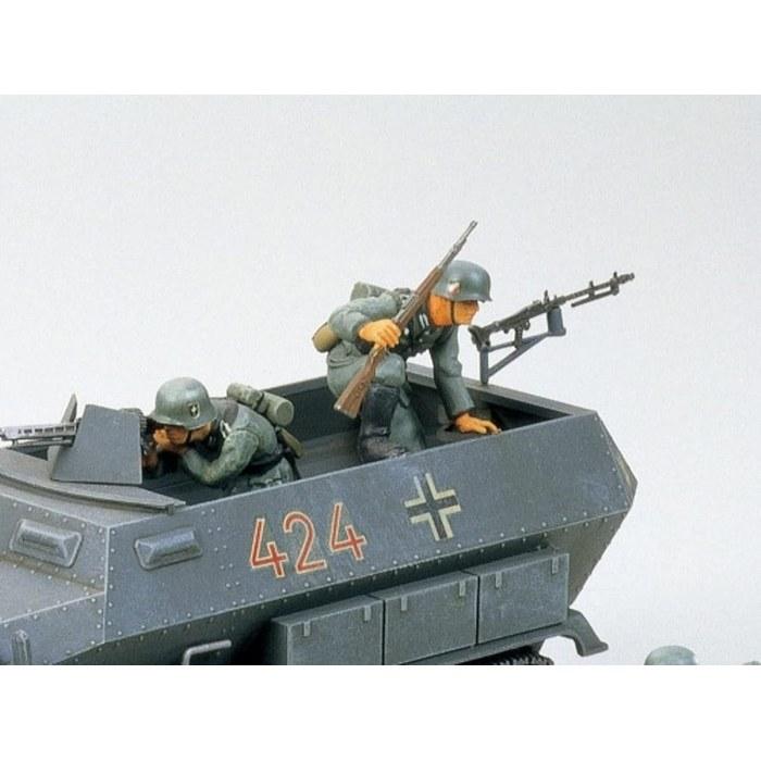 Tamiya Military Miniature Series No. 20 1/35 German Hanomag Personnel Carrier Plastic Model 35020 Molded Color