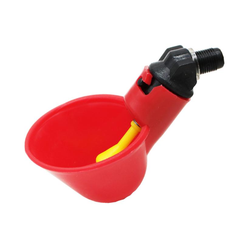 

1 шт. Чашки для питья воды для птицы, поилка для кур, пластиковые чашки для питья для кур, оборудование для разведения M красный