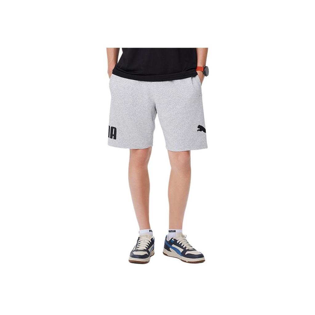 Puma Calções Casuais Respiráveis com Estampa de Renda SS24 Calções Masculinos Cinza Claro Mesclado 683443-04