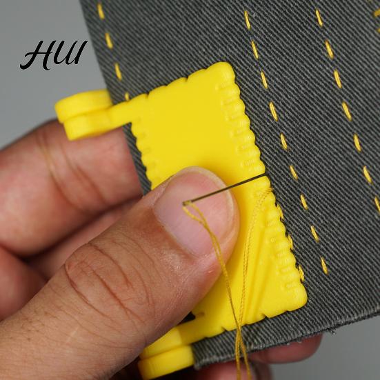 Sewing Templates for Even Stitching Template Clip-On Guide Ergonomic Thimble Pattern Alignment Tool DIY Leather Craft Quilting Embroidery &