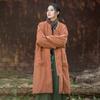 Johnature Women Vintage Winter Stand Long Sleeve Warm Button Chinese Style Coats Pockets Coats