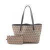 Used Zucca Tote Bag 8BH056 Canvas Leather Beige Brown Used Women