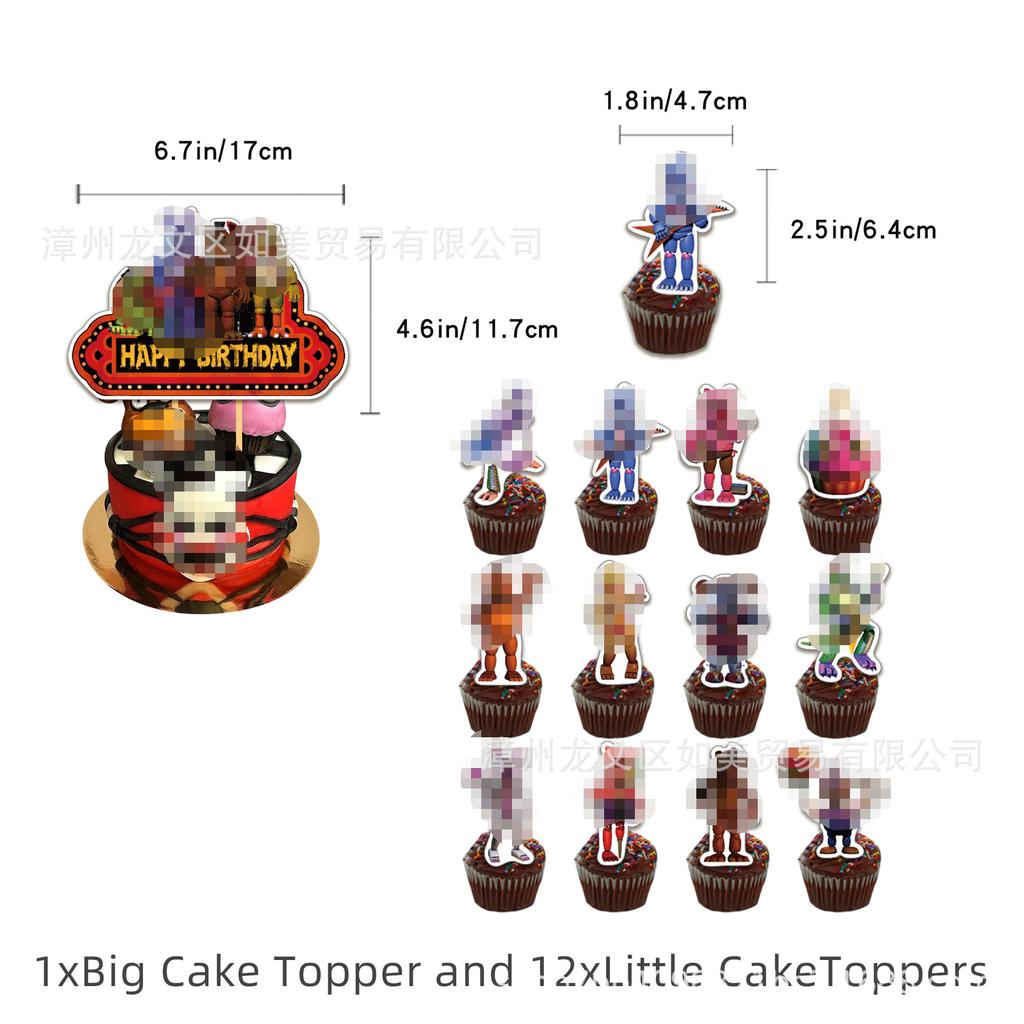 Creative Birthday Party Decorations Kit Teddy Bear Theme Banner Cupcake Toppers Balloons Set Kids Boys Girls Party Supplies