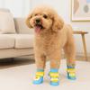 4Pcs/Set Waterproof Puppy Shoes Anti Slip Sole Pet Paw Protector Flexible Pet Rain Boot Outdoor