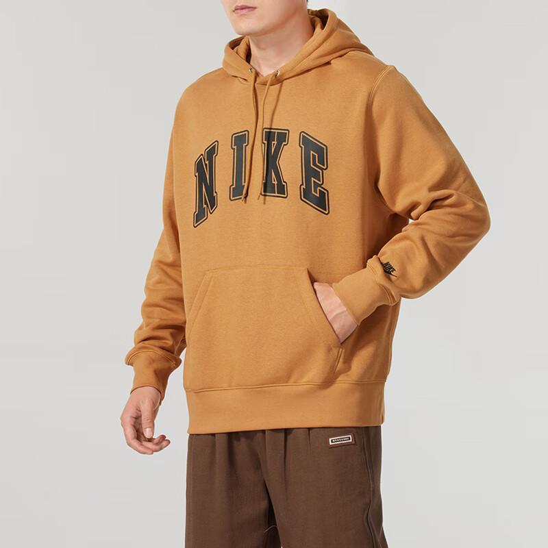Nike Logo Training Casual Comfortable Hoodie Men Hoodies Brown FZ0872-224