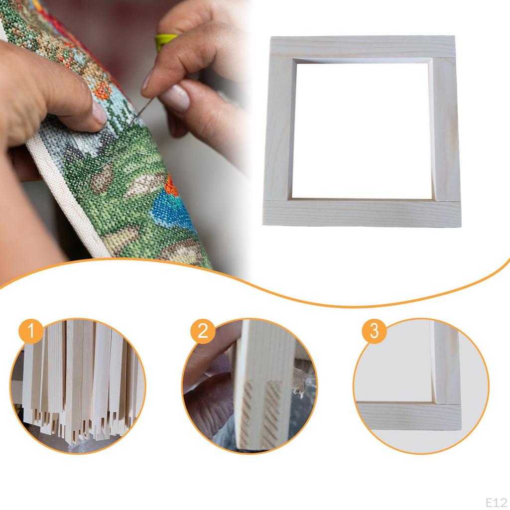 Keilrahmen für Nadelspitzleinen-Spleißen Stickrahmen Heim Sofa Seite,