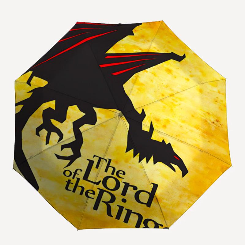 

1pc The Lord of the Rings Automatic Open/close Folding Portable Umbrella with 8-Rib Structure for Women/Men, All-Season Use a0901077